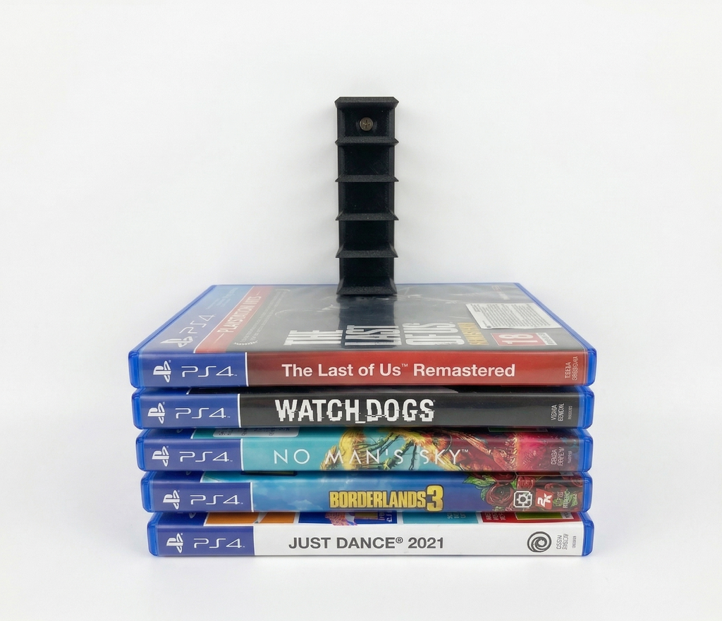 Wall Mount for 10 PS4 PS5 Xbox Games Organizer Stand Black