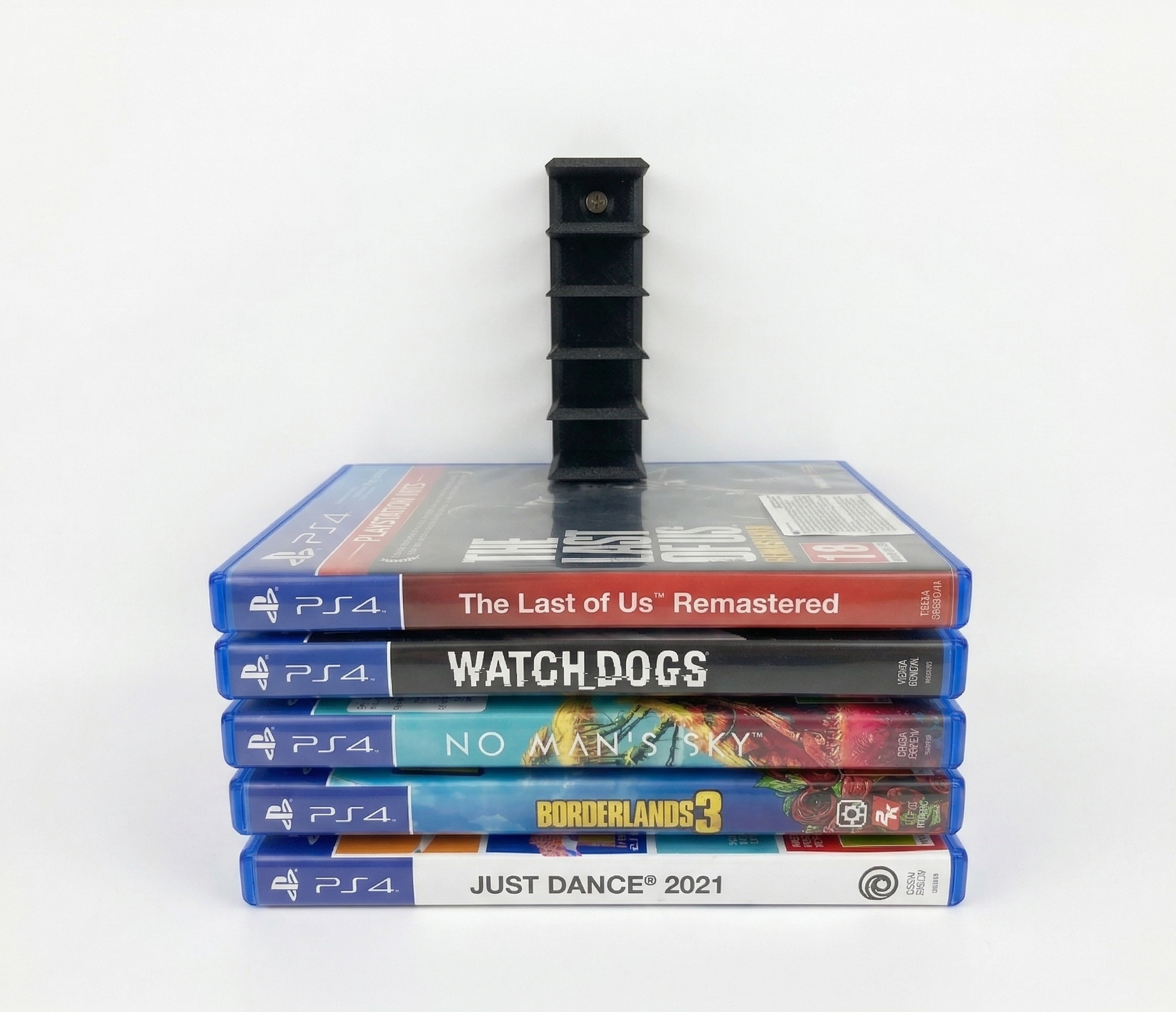 Wall Mount for 10 PS4 PS5 Xbox Games Organizer Stand Black